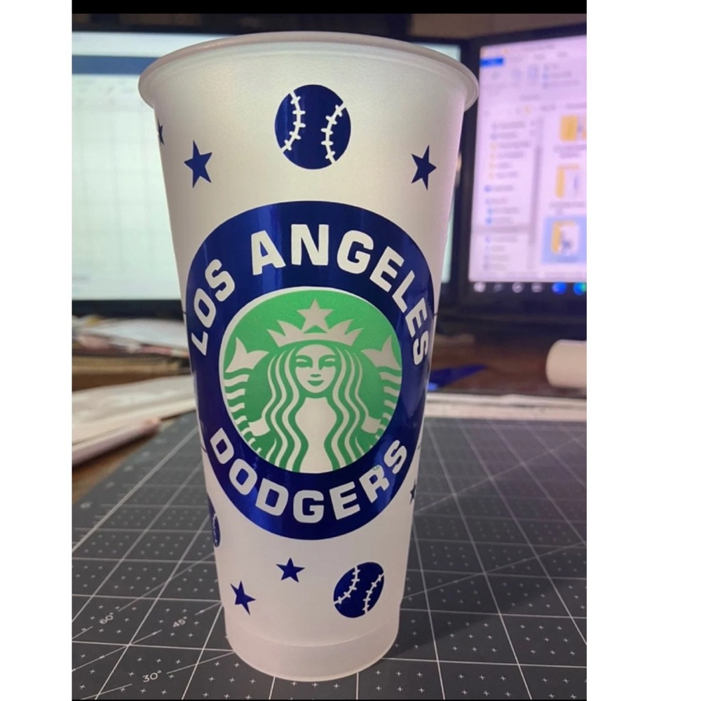 Los Angeles Dodgers custom Starbucks cup